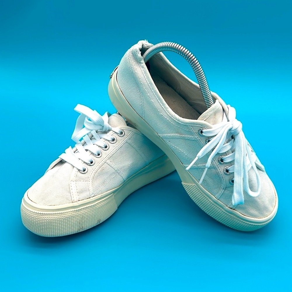 Superga Cotu Platform Sneakers Casual Shoes Women's Size 8.5  White 37400